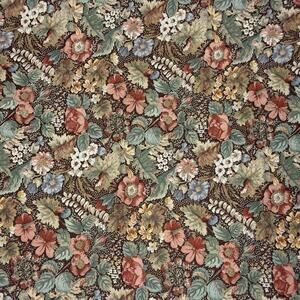 Vintage Blue & Pink Flower by Joan Kessler Print for Concord Fabric - 3/4 YD